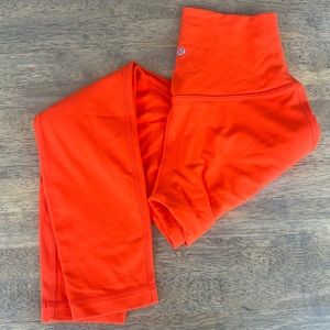 Lululemon Align High Rise Size 4 25" Solar Orange